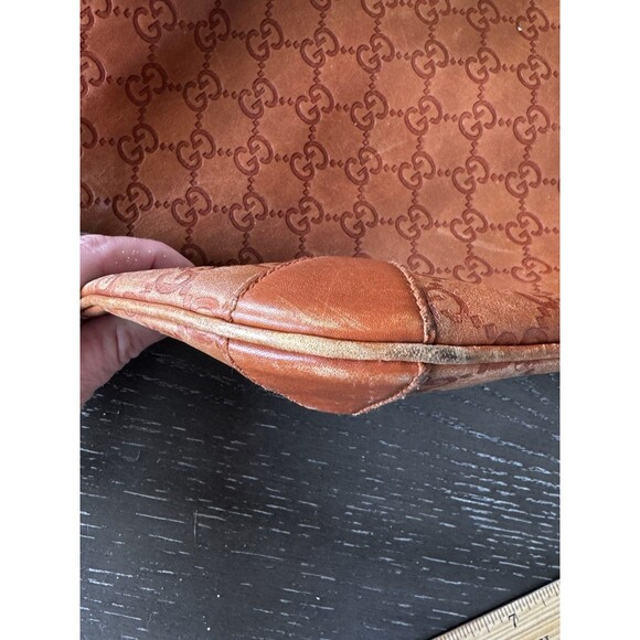 Gucci Gg Pattern Guccisima Calf Terracotta Color Well Loved No Tariffs!!! - Picture 4 of 10